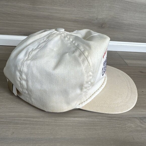 Vintage WHITE HOUSE STAFF / 1988 PRESIDENTIAL CAMPAIGN Trump Rope HAT / White - Picture 3 of 8